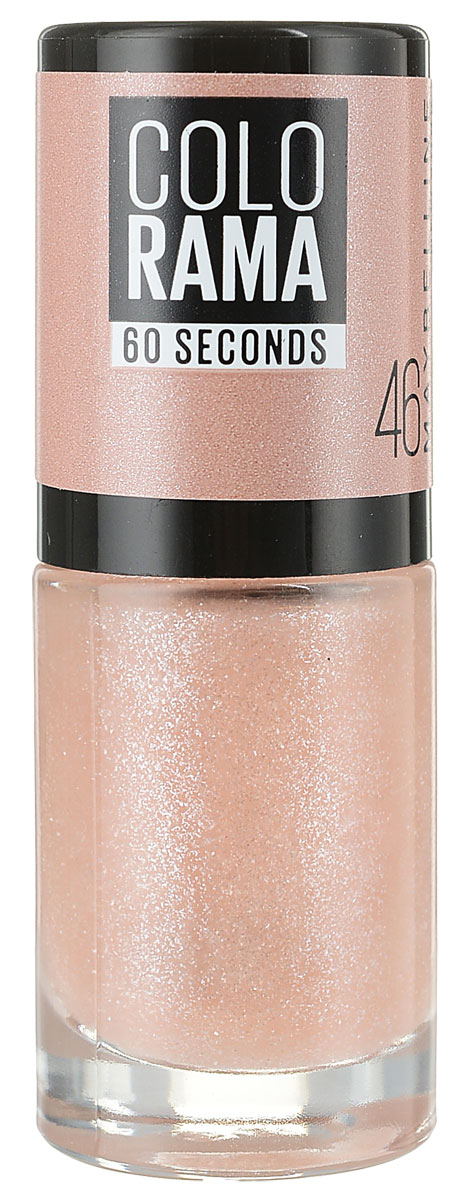 Maybelline New York Лак для ногтей Colorama, оттенок 46, Звездная пыль, 7 млB2069303 Maybelline New York Лак для ногтей Colorama, оттенок 46, Звездная пыль, 7 млB2069303Самая широкая палитра оттенков новых лаков Колорама.Яркие модные цвета с подиума. Новая формула лака Колорама обеспечивает стойкое покрытие и создает еще более дерзкий, насыщенный цвет, который не тускнеет. Усовершенствованная кисточка для более удобного и ровного нанесения, современная упаковка. Лак для ногтей Колорама не содержит формальдегида, дибутилфталата и толуола.