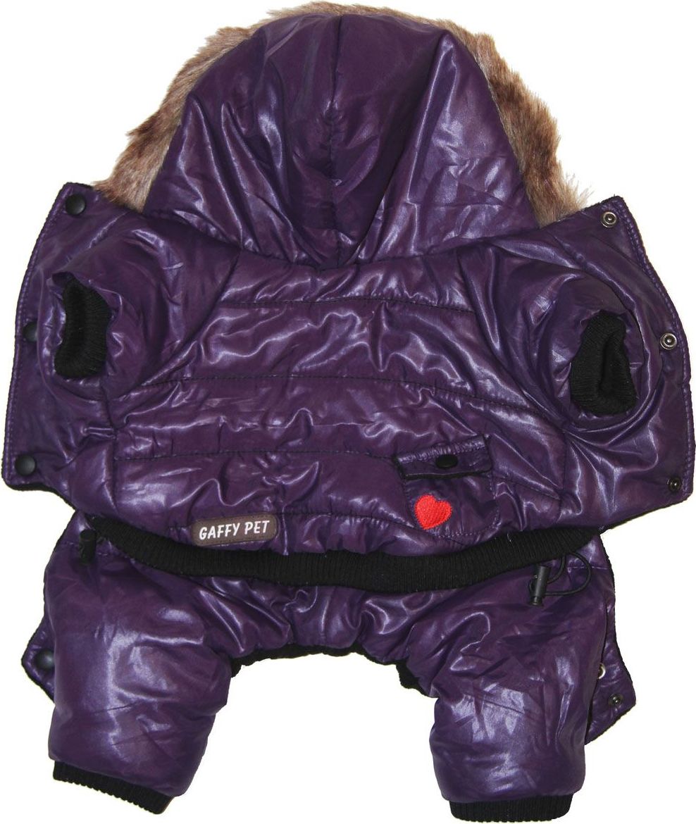 Комбинезон для собак Gaffy Pet Heart, для мальчика. Размер XS11009 XS Комбинезон для собак Gaffy Pet Heart, для мальчика. Размер XS11009 XSАктуальный фиолетовый цвет и благородный дизайн придутся по душе всем. Капюшон отделан мехом. На стыке капюшона и спинки есть отверстие для поводка.Живот почти полностью закрыт, кроме необходимых для прогулок отверстий. На животе комбинезон фиксируется с помощью кнопок, а в нижней части живота есть 2 ряда кнопок для того, чтобы комбинезон точно сел по фигуре.Дополнительно комбинезон снабжён резинками на рукавах и штанинах для лучшей защиты от снега и холода. Кроме того, в поясе, есть дополнительная резинка с фиксатором для лучшего облегания.Данные модели комбинезонов с закрытым животом были запатентованы как полезная модель. Патент # 2014125392Обхват шеи, см: 20.Обхват груди, см: 35.Длина спины, см: 22.