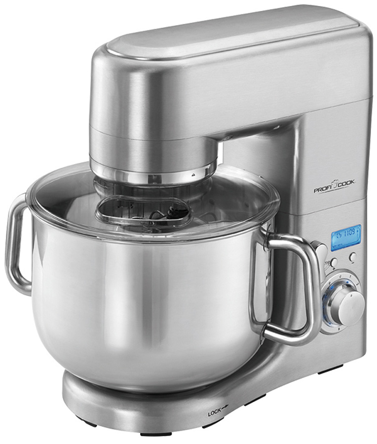 Profi Cook PC-KM 1096, Silver кухонный комбайн00-00001454 Profi Cook PC-KM 1096, Silver кухонный комбайн00-00001454Кухонный процессор Profi Cook PC-KM 1096Массивный алюминиевый литой корпусМощный, долговечный профессиональный мотор, 1500 Вт.Специальный надежный механизм передачи10-литровая чаша из нержавеющей стали для приготовления 7 кг смесиЛитые из сплава алюминия лопатка и крюки (2 штуки) для тяжелого тестаВенчик из нержавеющей стали для взбивания ингредиентов, таких как яичные белки, сливки и пр.Прозрачная крышка для защиты от брызг с окошком для добавление ингредиентов8 уровней скорости с электронной регулировкой ( 0/1/2/3/4/5/6 + Puls )Электронный контроль скорости в зависимости от нагрузкиНожки на присосках для максимальной устойчивости. Питание: 230 В, 50 Гц. Мощность 1500 Вт.