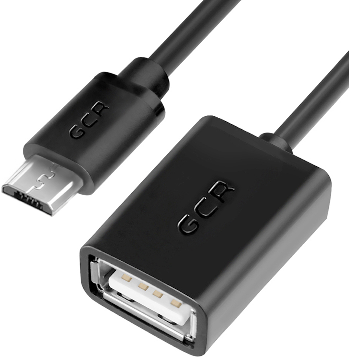 Greenconnect GCR-MB4AF-AA2S, Black адаптер-переходник OTG microUSB (0,75 м)GCR-MB4AF-AA2S-0.75m Greenconnect GCR-MB4AF-AA2S, Black адаптер-переходник OTG microUSB (0,75 м)GCR-MB4AF-AA2S-0.75mАдаптер-переходник Greenconnect GCR-MB4AF-AA2S применяется для подключения периферийных устройств, таких как мышь, клавиатура, а так же для вашей портативной электроники, такой как мобильные телефоны, ридеры, планшеты и ноутбуки с разъемом micro-USB OTG (On-The-Go). OTG (On-The-Go) функция позволяет синхронизировать периферийные USB-устройства с портативным девайсом напрямую - без необходимости подключения к ПК. Пропускная способность интерфейса: USB 2.0 до 480 Мбит/с.