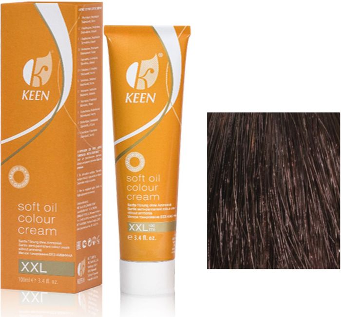 Keen Soft Oil Мягкое тонирование Крем-масло для волос 5.75 Каштан Kastanie, 100 мл12957512 Keen Soft Oil Мягкое тонирование Крем-масло для волос 5.75 Каштан Kastanie, 100 мл12957512МЯГКОЕ И ЩАДЯЩЕЕ ТОНИРОВАНИЕ: Крем-масло не содержит аммиак.УХОД: Крем-масло разработано на основе масла макадамии и оливкового масла для сохранения и укрепления структуры волос в процессе окрашивания.РЕЗУЛЬТАТ: Блестящие ухоженные волосы насыщенного светящегося цвета.pH: 9,5 – 10,5
