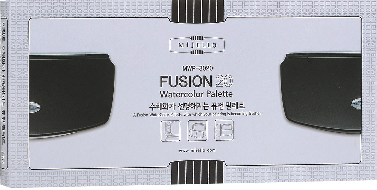 Mijello Палитра для смешивания красок Fusion 20 пластик MWP-3020