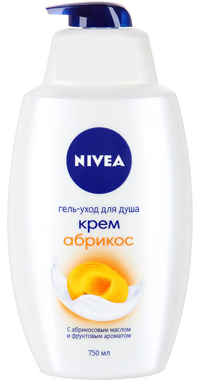 NIVEA Гель-уход для душа Крем Абрикос 750 мл10013494 NIVEA Гель-уход для душа Крем Абрикос 750 мл10013494Крем-гель для душа Молоко и Абрикос обладает легким фруктовым ароматом. Обогащенный ценными протеинами молока и маслом из абрикосовых косточек, он увлажняет Вашу кожу и подчеркивает ее естественную красоту.Результат: гладкая и ухоженная кожа. Характеристики:Объем: 750 мл. Производитель: Россия. Артикул:80868.Товар сертифицирован.