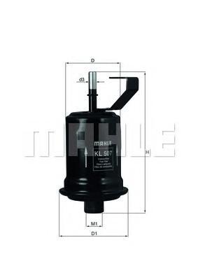 Топливный фильтр Mahle/Knecht KL507KL507 Топливный фильтр Mahle/Knecht KL507KL507Фильтр топливный TOYOTA AVENSIS 1.6-1.8 -10/00 Mahle/Knecht. KL507