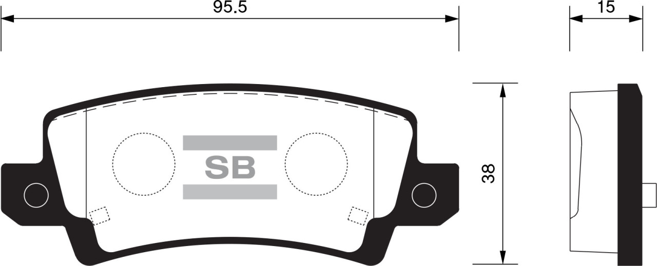 Тормозные колодки дисковые Sangsin. SP1503SP1503 Тормозные колодки дисковые Sangsin. SP1503SP1503Колодки тормозные задние TOYOTA Corolla (E12) 2002 Sangsin. SP1503
