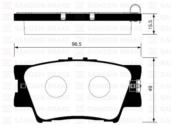 Тормозные колодки дисковые Sangsin SP2081SP2081 Тормозные колодки дисковые Sangsin SP2081SP2081Колодки тормозные задние Sangsin. SP2081