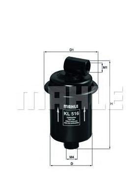 Топливный фильтр Mahle/Knecht. KL516KL516 Топливный фильтр Mahle/Knecht. KL516KL516Фильтр топливный HYUNDAI: ATOS 98-, ATOS PRIME 99- Mahle/Knecht. KL516