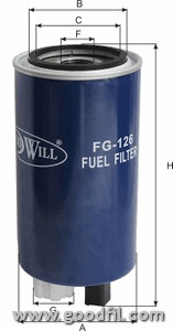 Топливный фильтр Goodwill FG126FG126 Топливный фильтр Goodwill FG126FG126Фильтр топл. 126 FG GW КАМАЗ, КАВЗ, ПАЗ с дв. CUMMENS Goodwill. FG126