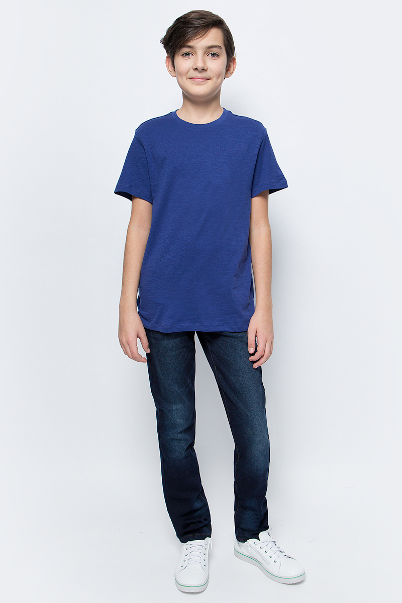 Футболка для мальчика Sela, цвет: чернильный синий. Ts-811/608-7224. Размер 128, 8 летTs-811/608-7224 Футболка для мальчика Sela, цвет: чернильный синий. Ts-811/608-7224. Размер 128, 8 летTs-811/608-7224Стильная футболка для мальчика Sela изготовлена из натурального хлопка однотонного цвета. Воротник дополнен мягкой трикотажной резинкой. Универсальная модель позволит создавать комбинации, как в повседневном, так и в спортивном стиле.