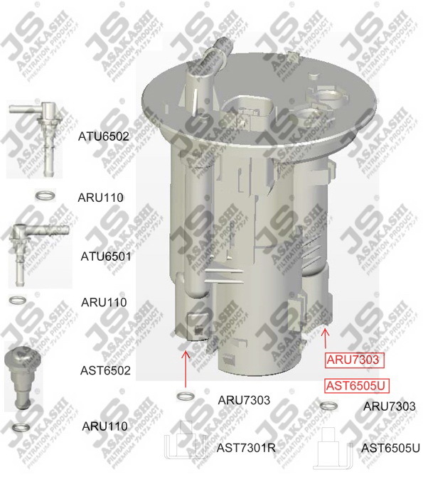 Топливный фильтр JS Asakashi FS6505UFS6505U Топливный фильтр JS Asakashi FS6505UFS6505UФильтр топл JS JS Asakashi. FS6505U