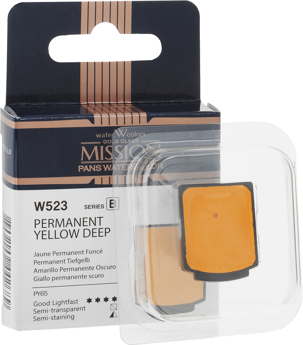 Mijello Акварель Mission Gold Pan W523 Желтый темный перманентный 2 мл MPW-W523MPW-W523 Mijello Акварель Mission Gold Pan W523 Желтый темный перманентный 2 мл MPW-W523MPW-W523Серия акварельных красок Корейского производителя Mijello - Mission Gold в кюветах состоит из 24 цветов и палитра в кюветах поштучно расширяется! Эта серия акварели была создана компанией Mijello в сотрудничестве с экспертами в области акварельной живописи. Цвета акварели серии Mission Gold это смеси высококачественных пигментов тонкого помола с высококачественными компонентами и гуммиарабиком. Эти краски предлагаются в традиционной для Корейских производителей тубах по 15мл и теперь в кюветах поштучно! Размер кювета Mission Full 1,7*2,1см и объем 2мл. Используйте краски Mijello серии Mission Gold для акварельной живописи по мокрому, они идеально подойдут для подобной техники работы с акварелью. Акварель Mijello Mission Gold будет отличным выбором как начинающему художнику, так и профессионалу.