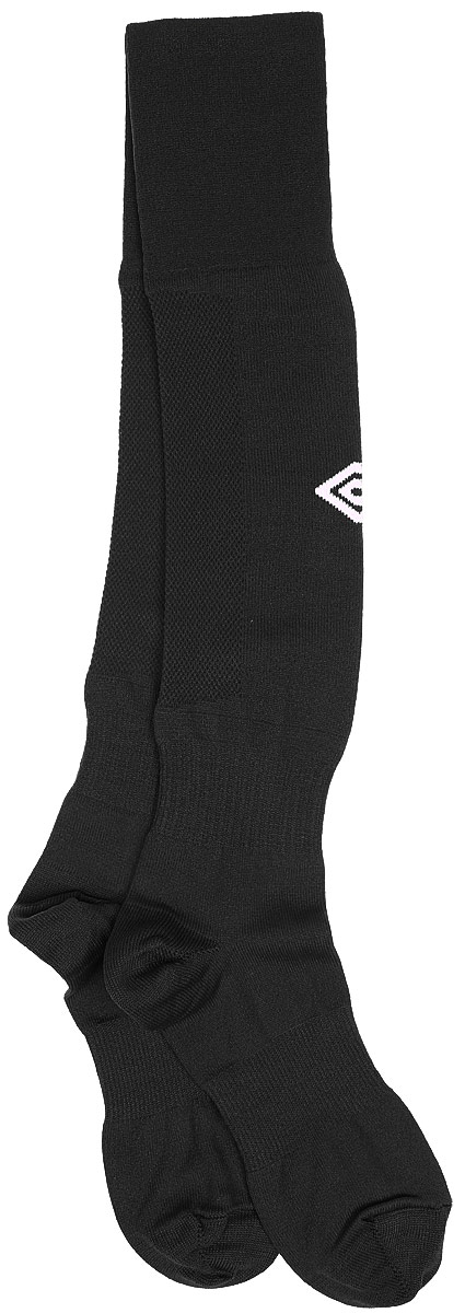 Гетры футбольные Umbro MenS Hose, цвет: черный, белый. 140217. Размер Senior (универсальный)140217 Гетры футбольные Umbro MenS Hose, цвет: черный, белый. 140217. Размер Senior (универсальный)140217Гетры футбольные для взрослых. Особая вывязка на задней части гетр способствует выведению влаги. Эргономичная кострукция носка.