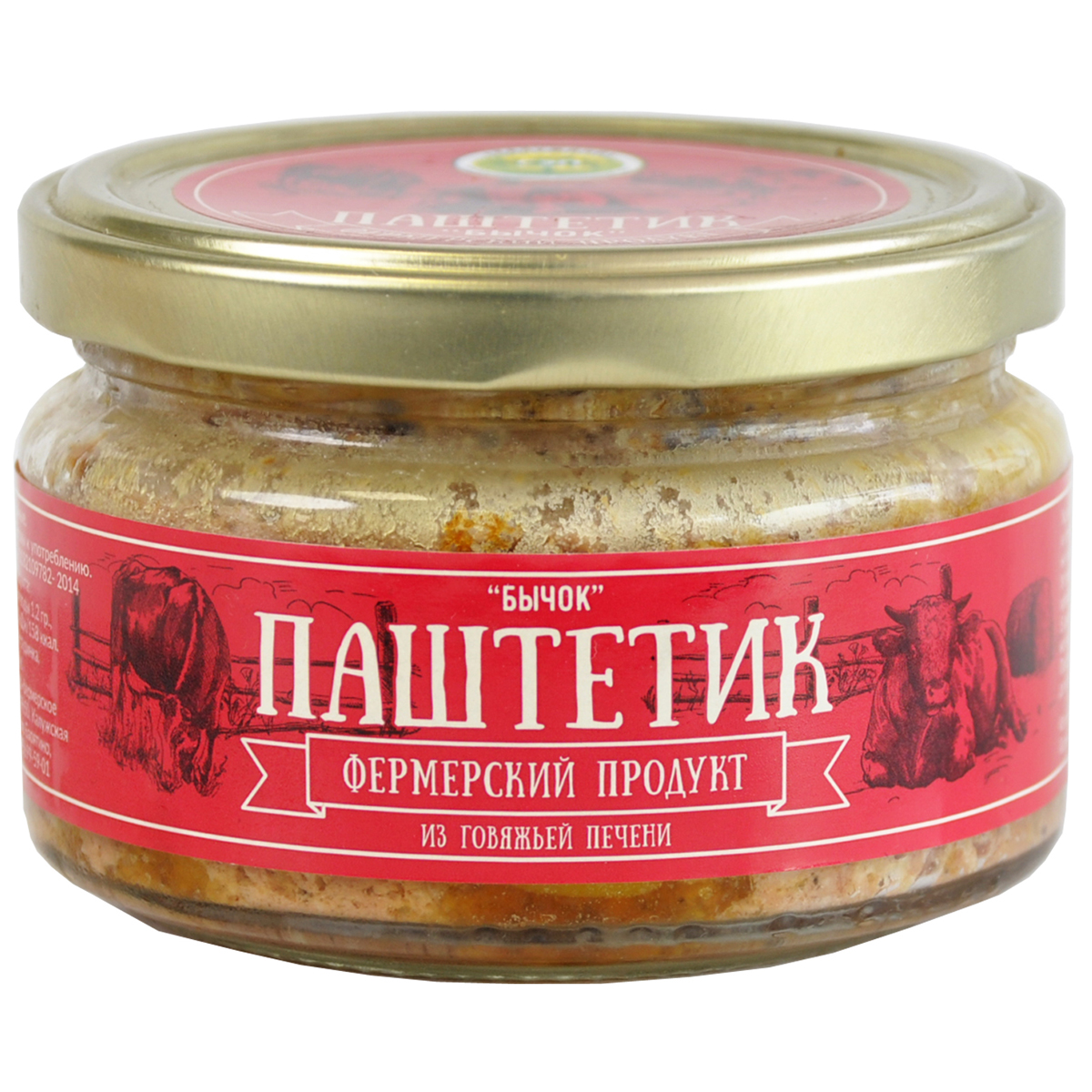 Фермерский продукт паштет бычок, 200 гБ0002520 Фермерский продукт паштет бычок, 200 гБ0002520Прекрасные паштеты, приготовленные с любовью по традиционным рецептам из свежего, натурального мяса и ароматных специй. Фермерский продукт.