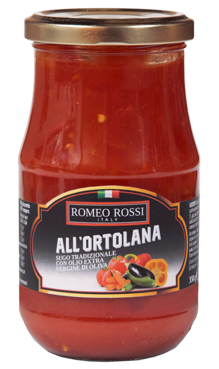 Romeo Rossi соус томатный для пасты Овощной, 350 гБ0002599 Romeo Rossi соус томатный для пасты Овощной, 350 гБ0002599Томатные соусы являются неотъемлемым ингредиентом итальянской кухни. Итальянцы готовят с ними супы, подают к пасте, к мясу, равиолям, рису, овощам и запеканкам. Традиционно томатные соусы готовят из помидоров, имеющих сливовидную форму, мясистую мякоть, легко снимающуюся кожицу и пикантный сладковатый вкус.