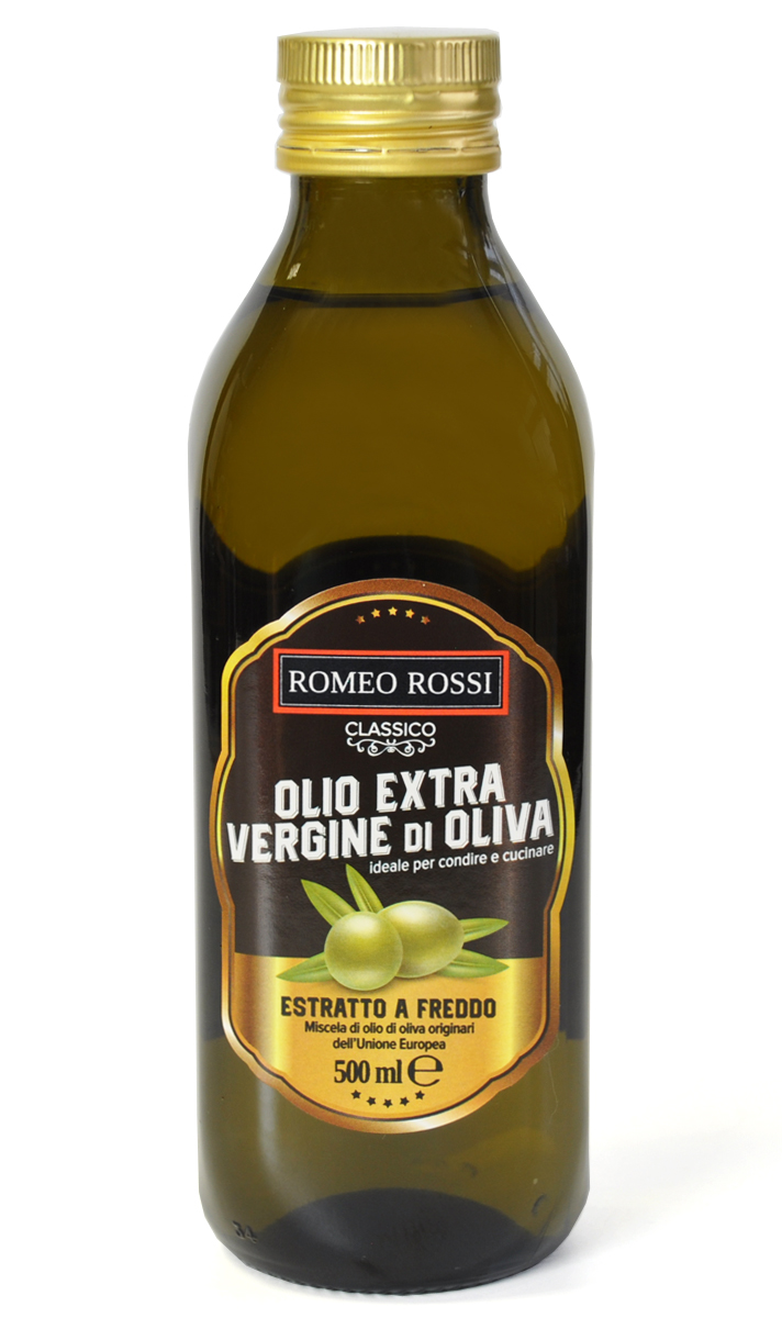 Romeo Rossi масло оливковое Extra Verdgine, 500 млБ0002811 Romeo Rossi масло оливковое Extra Verdgine, 500 млБ0002811Оливковые масла Италии традиционно славятся на весь мир. Говорят, именно в оливковых маслах кроется секрет долголетия жителей Средиземноморья. Самым высококачественным считается Extra Vergine - нефильтрованное масло первого холодного отжима.