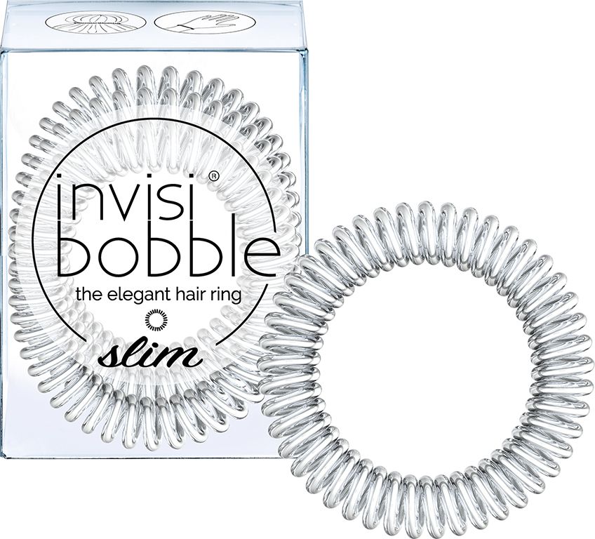 Invisibobble Резинка-браслет для волос Slim Chrome Sweet Chrome, 3 шт