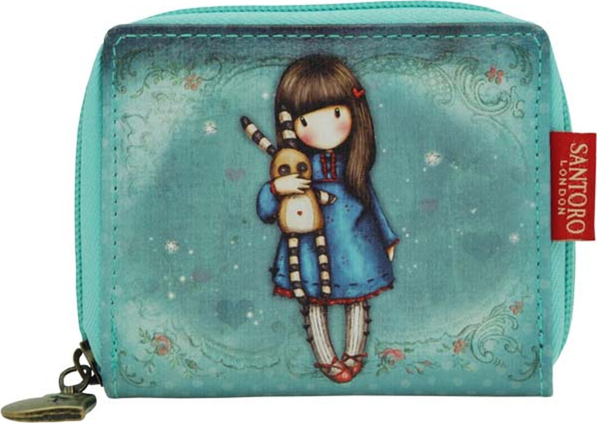 Кошелек для девочки Santoro Hush Little Bunny, цвет: голубой. 0012435
