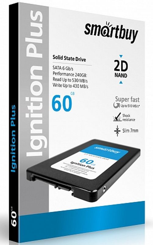 Smartbuy Ignition 60GB SSD-накопитель (SB060GB-IGNP-25SAT3)SB060GB-IGNP-25SAT3 Smartbuy Ignition 60GB SSD-накопитель (SB060GB-IGNP-25SAT3)SB060GB-IGNP-25SAT3Накопитель информации, основанный на чипах энергонезависимой памяти, которые сохраняют данные после отключения питания.