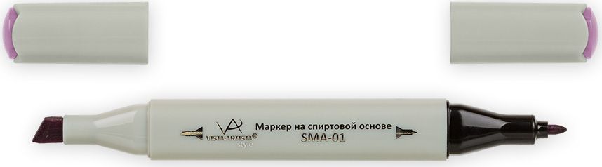 Vista-Artista Маркер Style цвет K286 темно-лиловый33860262742 Vista-Artista Маркер Style цвет K286 темно-лиловый33860262742Маркеры ТМ VISTA-ARTISTA Style позволяют работать различными живописными техниками такими, как скетчинг, создание иллюстраций, прорисовка дизайнов и др. Палитра маркеров включает 168 цветов - от пастельных до самых ярких (в том числе маркер-блендер). Маркеры обладают следующими параметрами:- На спиртовой основе.- Водостойкий и не смывается водой.- Два наконечника:* толстый, скошенный наконечник используют для закрашивания больших поверхностей и прорисовки широких линий, толщина линии 1-7 мм; * тонкий наконечник служит для тонких линий, прорисовки деталей и создания рисунка, толщина линии 1 мм.- Краска полупрозрачная, позволяет делать переходы из одного цвета в другой. После нанесения на бумагу высыхает почти сразу.- Цвета можно накладывать друг на друга и смешивать, получая при этом новые оттенки;- Не высыхает при плотно закрытых колпачках.- Маркер-блендер предназначен для создания визуальных эффектов - вымывания фона, смешивания цветов, добавления акварельных эффектов, изменения насыщенности цвета в рисунке.