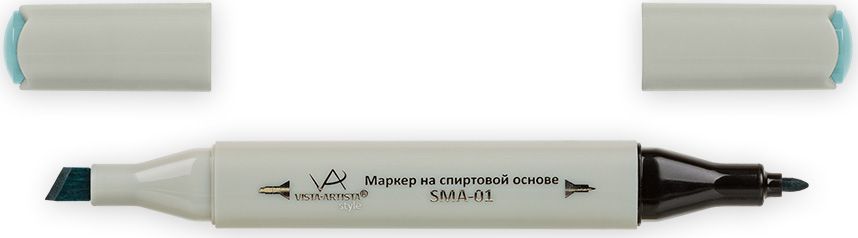 Vista-Artista Маркер Style цвет G365 аквамарин33860296642 Vista-Artista Маркер Style цвет G365 аквамарин33860296642Маркеры ТМ VISTA-ARTISTA Style позволяют работать различными живописными техниками такими, как скетчинг, создание иллюстраций, прорисовка дизайнов и др. Палитра маркеров включает 168 цветов - от пастельных до самых ярких (в том числе маркер-блендер). Маркеры обладают следующими параметрами:- На спиртовой основе.- Водостойкий и не смывается водой.- Два наконечника:* толстый, скошенный наконечник используют для закрашивания больших поверхностей и прорисовки широких линий, толщина линии 1-7 мм; * тонкий наконечник служит для тонких линий, прорисовки деталей и создания рисунка, толщина линии 1 мм.- Краска полупрозрачная, позволяет делать переходы из одного цвета в другой. После нанесения на бумагу высыхает почти сразу.- Цвета можно накладывать друг на друга и смешивать, получая при этом новые оттенки;- Не высыхает при плотно закрытых колпачках.- Маркер-блендер предназначен для создания визуальных эффектов - вымывания фона, смешивания цветов, добавления акварельных эффектов, изменения насыщенности цвета в рисунке.