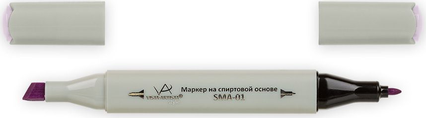 Vista-Artista Маркер Style цвет K289 светло-сиреневый33860356002 Vista-Artista Маркер Style цвет K289 светло-сиреневый33860356002Маркеры ТМ VISTA-ARTISTA Style позволяют работать различными живописными техниками такими, как скетчинг, создание иллюстраций, прорисовка дизайнов и др. Палитра маркеров включает 168 цветов - от пастельных до самых ярких (в том числе маркер-блендер). Маркеры обладают следующими параметрами:- На спиртовой основе.- Водостойкий и не смывается водой.- Два наконечника:* толстый, скошенный наконечник используют для закрашивания больших поверхностей и прорисовки широких линий, толщина линии 1-7 мм; * тонкий наконечник служит для тонких линий, прорисовки деталей и создания рисунка, толщина линии 1 мм.- Краска полупрозрачная, позволяет делать переходы из одного цвета в другой. После нанесения на бумагу высыхает почти сразу.- Цвета можно накладывать друг на друга и смешивать, получая при этом новые оттенки;- Не высыхает при плотно закрытых колпачках.- Маркер-блендер предназначен для создания визуальных эффектов - вымывания фона, смешивания цветов, добавления акварельных эффектов, изменения насыщенности цвета в рисунке.