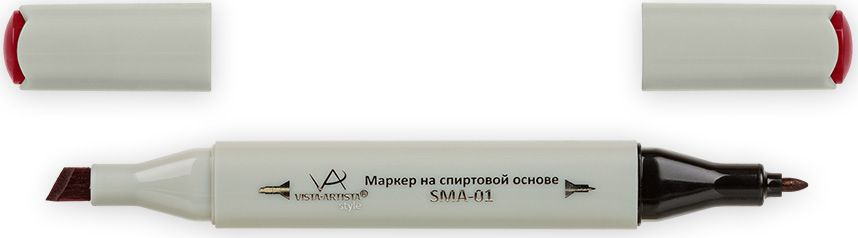 Vista-Artista Маркер Style цвет K254 бордовый33860430272 Vista-Artista Маркер Style цвет K254 бордовый33860430272Маркеры ТМ VISTA-ARTISTA Style позволяют работать различными живописными техниками такими, как скетчинг, создание иллюстраций, прорисовка дизайнов и др. Палитра маркеров включает 168 цветов - от пастельных до самых ярких (в том числе маркер-блендер). Маркеры обладают следующими параметрами:- На спиртовой основе.- Водостойкий и не смывается водой.- Два наконечника:* толстый, скошенный наконечник используют для закрашивания больших поверхностей и прорисовки широких линий, толщина линии 1-7 мм; * тонкий наконечник служит для тонких линий, прорисовки деталей и создания рисунка, толщина линии 1 мм.- Краска полупрозрачная, позволяет делать переходы из одного цвета в другой. После нанесения на бумагу высыхает почти сразу.- Цвета можно накладывать друг на друга и смешивать, получая при этом новые оттенки;- Не высыхает при плотно закрытых колпачках.- Маркер-блендер предназначен для создания визуальных эффектов - вымывания фона, смешивания цветов, добавления акварельных эффектов, изменения насыщенности цвета в рисунке.