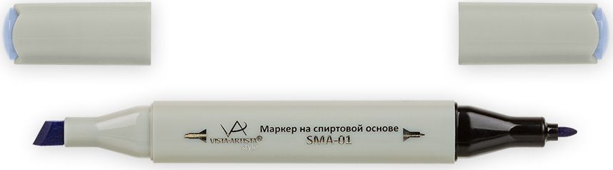 Vista-Artista Маркер Style K317 Lavender Blue33862431832 Vista-Artista Маркер Style K317 Lavender Blue33862431832Маркеры ТМ VISTA-ARTISTA Style позволяют работать различными живописными техниками такими, как скетчинг, создание иллюстраций, прорисовка дизайнов и др. Палитра маркеров включает 168 цветов - от пастельных до самых ярких (в том числе маркер-блендер). Маркеры обладают следующими параметрами:- На спиртовой основе.- Водостойкий и не смывается водой.- Два наконечника:* толстый, скошенный наконечник используют для закрашивания больших поверхностей и прорисовки широких линий, толщина линии 1-7 мм; * тонкий наконечник служит для тонких линий, прорисовки деталей и создания рисунка, толщина линии 1 мм.- Краска полупрозрачная, позволяет делать переходы из одного цвета в другой. После нанесения на бумагу высыхает почти сразу.- Цвета можно накладывать друг на друга и смешивать, получая при этом новые оттенки;- Не высыхает при плотно закрытых колпачках.- Маркер-блендер предназначен для создания визуальных эффектов - вымывания фона, смешивания цветов, добавления акварельных эффектов, изменения насыщенности цвета в рисунке.
