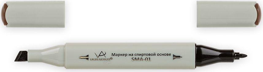 Vista-Artista Маркер Style цвет J192 темно-шоколадный33862482322 Vista-Artista Маркер Style цвет J192 темно-шоколадный33862482322Маркеры ТМ VISTA-ARTISTA Style позволяют работать различными живописными техниками такими, как скетчинг, создание иллюстраций, прорисовка дизайнов и др. Палитра маркеров включает 168 цветов - от пастельных до самых ярких (в том числе маркер-блендер). Маркеры обладают следующими параметрами:- На спиртовой основе.- Водостойкий и не смывается водой.- Два наконечника:* толстый, скошенный наконечник используют для закрашивания больших поверхностей и прорисовки широких линий, толщина линии 1-7 мм; * тонкий наконечник служит для тонких линий, прорисовки деталей и создания рисунка, толщина линии 1 мм.- Краска полупрозрачная, позволяет делать переходы из одного цвета в другой. После нанесения на бумагу высыхает почти сразу.- Цвета можно накладывать друг на друга и смешивать, получая при этом новые оттенки;- Не высыхает при плотно закрытых колпачках.- Маркер-блендер предназначен для создания визуальных эффектов - вымывания фона, смешивания цветов, добавления акварельных эффектов, изменения насыщенности цвета в рисунке.