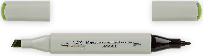 Vista-Artista Маркер Style цвет Z453 оливковый33863326522 Vista-Artista Маркер Style цвет Z453 оливковый33863326522Маркеры ТМ VISTA-ARTISTA Style позволяют работать различными живописными техниками такими, как скетчинг, создание иллюстраций, прорисовка дизайнов и др. Палитра маркеров включает 168 цветов - от пастельных до самых ярких (в том числе маркер-блендер). Маркеры обладают следующими параметрами:- На спиртовой основе.- Водостойкий и не смывается водой.- Два наконечника:* толстый, скошенный наконечник используют для закрашивания больших поверхностей и прорисовки широких линий, толщина линии 1-7 мм; * тонкий наконечник служит для тонких линий, прорисовки деталей и создания рисунка, толщина линии 1 мм.- Краска полупрозрачная, позволяет делать переходы из одного цвета в другой. После нанесения на бумагу высыхает почти сразу.- Цвета можно накладывать друг на друга и смешивать, получая при этом новые оттенки;- Не высыхает при плотно закрытых колпачках.- Маркер-блендер предназначен для создания визуальных эффектов - вымывания фона, смешивания цветов, добавления акварельных эффектов, изменения насыщенности цвета в рисунке.