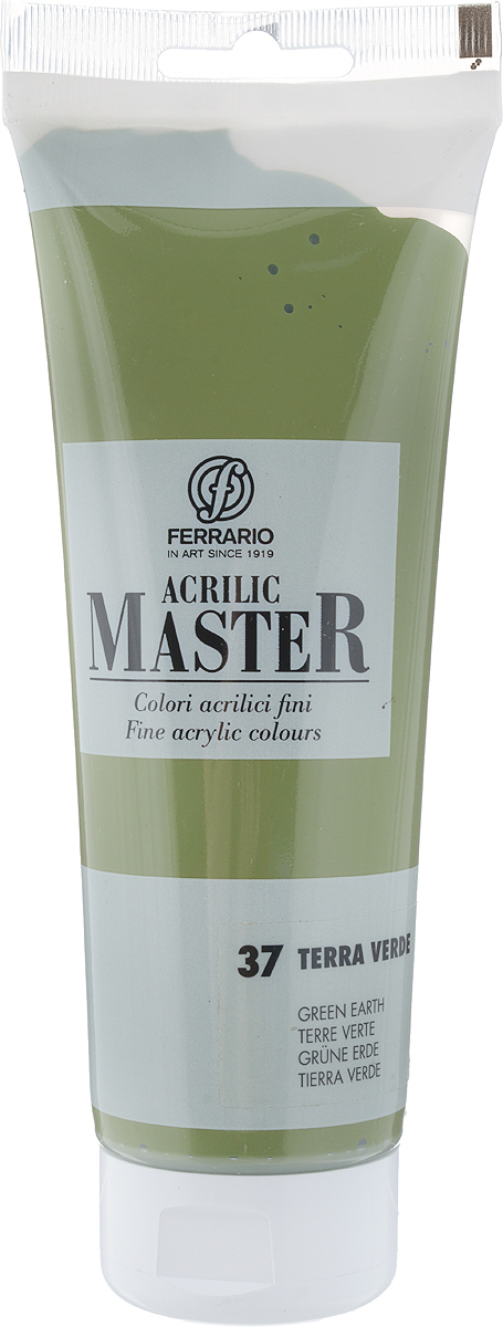 Ferrario Краска акриловая Acrilic Master цвет №37 зеленый земляной BM0978B0037BM0978B0037 Ferrario Краска акриловая Acrilic Master цвет №37 зеленый земляной BM0978B0037BM0978B0037Акриловые краски серии ACRILIC MASTER итальянской компании Ferrario. Универсальны в применении, так как хорошо ложатся на любую обезжиренную поверхность: бумага, холст, картон, дерево, керамика, пластик. При изготовлении красок используются высококачественные пигменты мелкого помола. Краска быстро сохнет, обладает отличной укрывистостью и насыщенностью цвета. Работы, сделанные с помощью ACRILIC MASTER, не тускнеют и не выгорают на солнце. Все цвета отлично смешиваются между собой и при необходимости разбавляются водой. Для достижения необходимых эффектов применяют различные медиумы для акриловой живописи. В серии представлено 50 цветов.