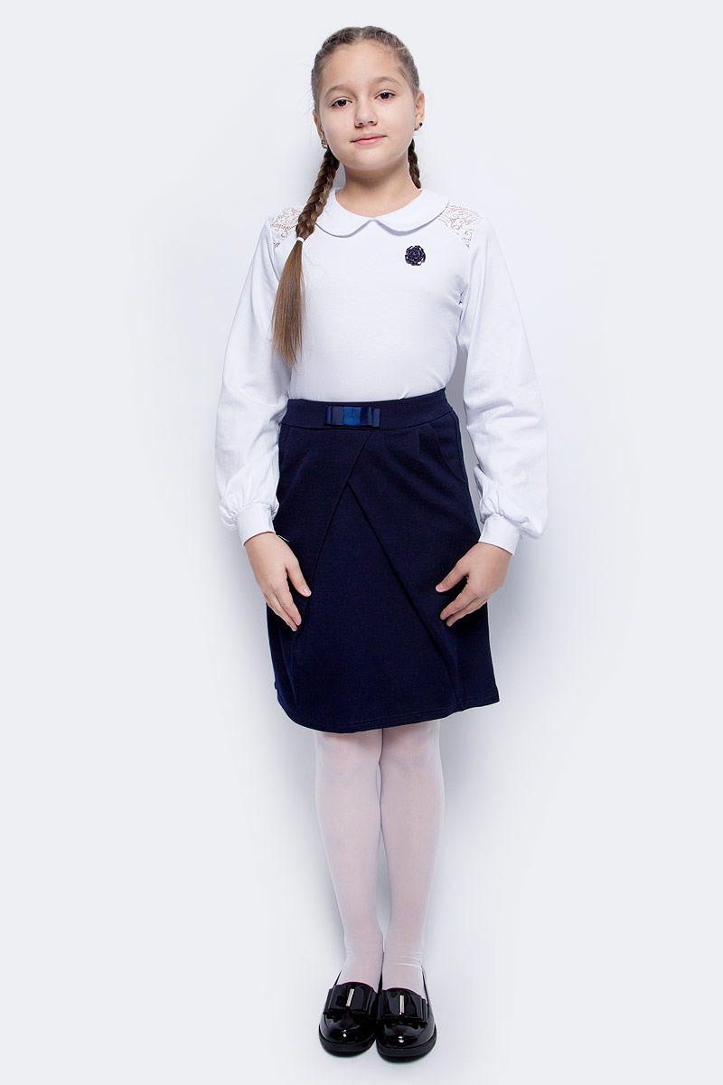 Блузка для девочки Nota Bene, цвет: белый. SJR270451A01. Размер 134