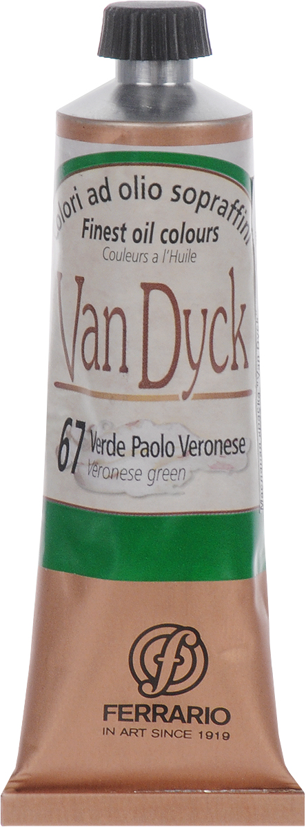 Ferrario Краска масляная Van Dyck цвет №67 зеленая Паоло ВеронезеAV0017CO67 Ferrario Краска масляная Van Dyck цвет №67 зеленая Паоло ВеронезеAV0017CO67Масляные краски серии Van Dyck итальянской компании Ferrario изготавливаются из натуральных мелко тертых пигментов с добавлением качественного связующего материала. Благодаря этому масляные краски Van Dyck обладают превосходной светостойкостью, чистотой цветов и оттенков. Краски можно разбавлять льняным маслом, терпентином или нефтяными разбавителями. Все цвета хорошо смешиваются между собой. В серии масляных красок Van Dyck представлено 87 различных оттенков, а также 6 металлических оттенков.