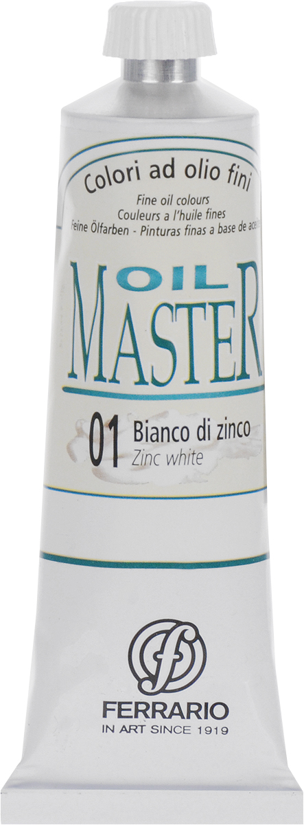 Ferrario Краска масляная Oil Master цвет №01 белила цинковые AM0030CO001AM0030CO001 Ferrario Краска масляная Oil Master цвет №01 белила цинковые AM0030CO001AM0030CO001Масло OIL MASTER итальянской компании Ferrario подходит как начинающим художникам, так и профессионалам. Краска изготавливается из светостойких пигментов мелкого помола. Благодаря тому, что некоторые натуральные пигменты были заменены на аналоги краски серии OIL MASTER стали более доступны по цене. Светостойкие краски отлично лессируются и хорошо смешиваются между собой. Краску можно разбавлять льняным маслом, терпентином или нефтяными разбавителями. В работе с красками используют кисти из щетины, синтетики и волоса колонка. Серия состоит из 50 цветов.