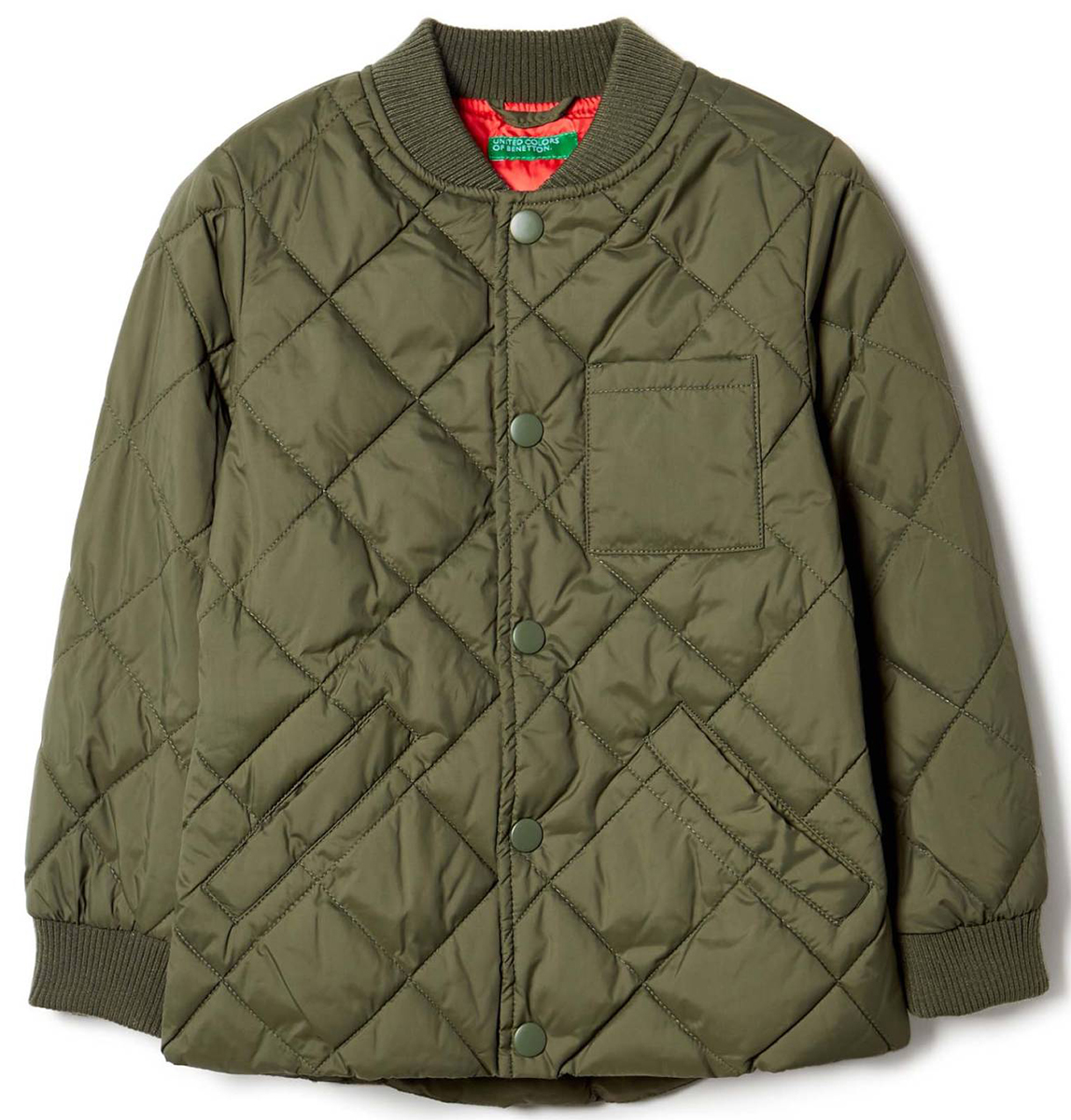 Куртка для мальчика United Colors of Benetton, цвет: зеленый. 2WU053A90_12G. Размер 1702WU053A90_12G Куртка для мальчика United Colors of Benetton, цвет: зеленый. 2WU053A90_12G. Размер 1702WU053A90_12GКуртка для мальчика United Colors of Benetton выполнена из полиэстера. Модель с длинными рукавами застегивается на кнопки.