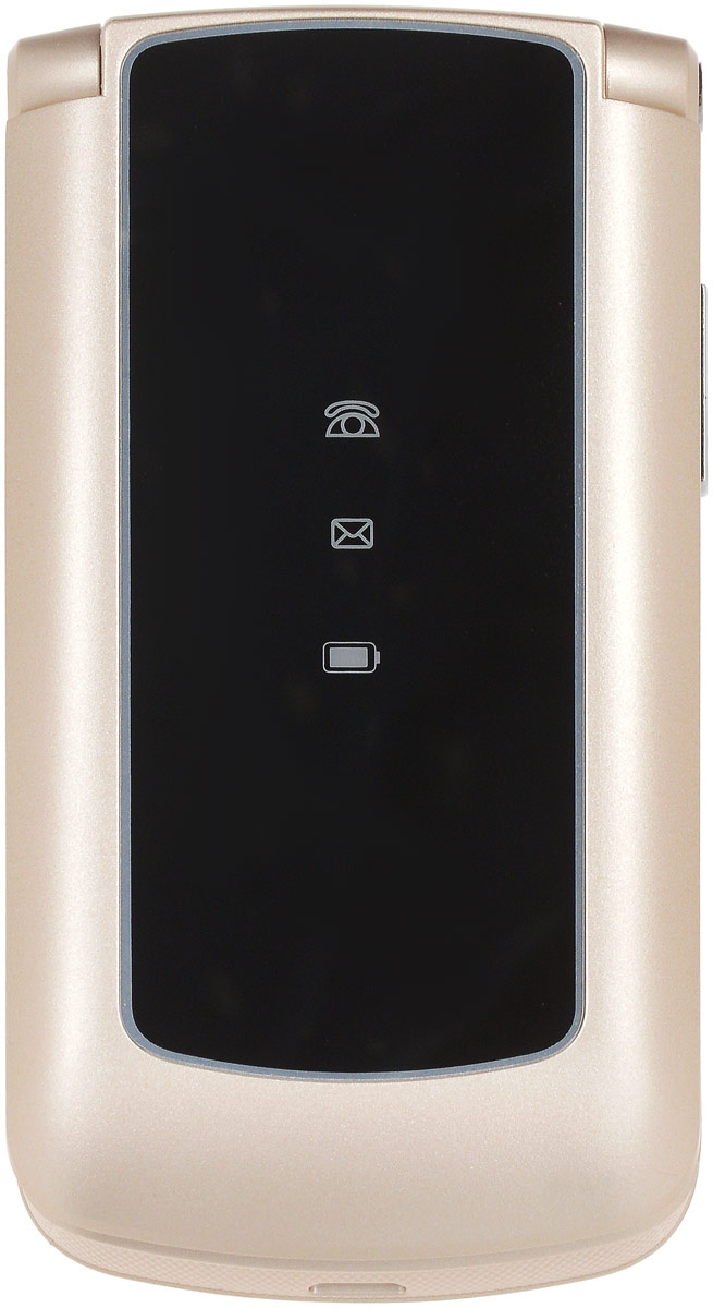 BQ 2405 Dream, Gold46613576 BQ 2405 Dream, Gold46613576BQ 2405 Dream - кнопочный телефон с элегантным раскладным корпусом.Благодаря раскрывающейся конструкции нам удалось одновременно разместить экран размером 2.4 дюйма с разрешением 240x320 точек и удобную большую клавиатуру, которая идеально подходит для набора текстовых сообщений, при этом внешне она похожа на сенсорную панель.Для удобства пользователей на внешней стороне крышки сделаны три подсвечивающиеся иконки, которые способны сообщить о низком заряде, новом СМС или звонке. Телефон снабжен встроенным FM-приемникоми модулем Bluetooth, а значит, сможетразвлечь вас во время прогулки любимыми песнями или передать необходимые файлы без использования сторонних устройств.Для хранения большого количества информации предусмотрена возможность расширения встроенный памяти BQ-2405 Dream до 32 Гб с помощью Micro SD. Благодаря поддержке нескольких SIM-карт можно легко сократить расходы на сотовую связь, используя разные тарифные планы и операторов.Телефон сертифицирован EAC и имеет русифицированную клавиатуру, меню и Руководство пользователя.