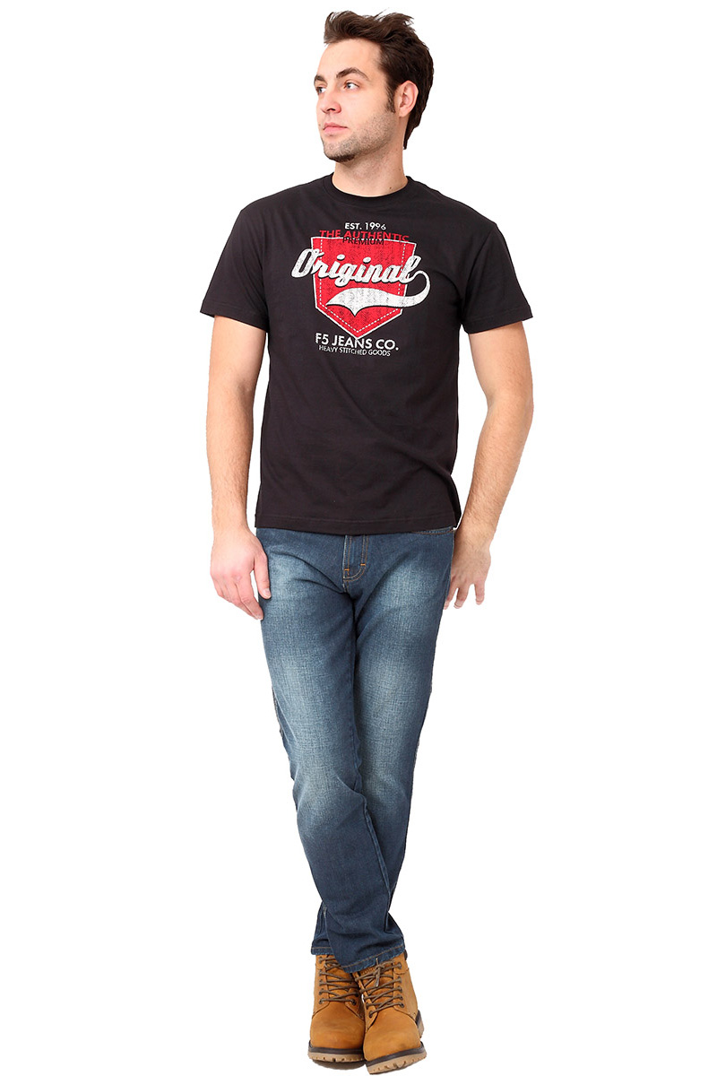 Футболка мужская F5 TR Plain Pocket, цвет: черный. 270108. Размер XXL (54)270108_black Футболка мужская F5 TR Plain Pocket, цвет: черный. 270108. Размер XXL (54)270108_blackСтильная мужская футболка F5 выполнена из натурального хлопка. Футболка с коротким рукавом и круглым вырезом оформлена принтом и надписями.