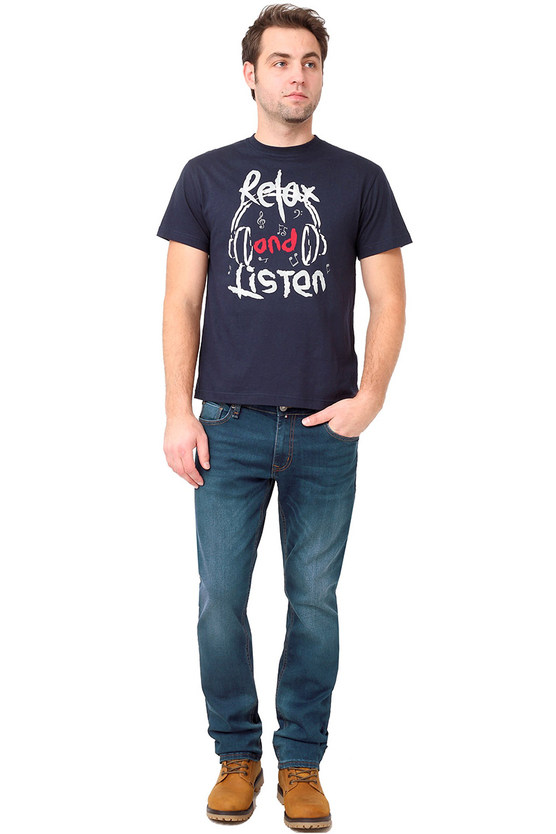 Футболка мужская F5 TR Plain Relax, цвет: синий. 270115. Размер 3XL (56)270115_navy Футболка мужская F5 TR Plain Relax, цвет: синий. 270115. Размер 3XL (56)270115_navyСтильная мужская футболка F5 выполнена из натурального хлопка. Футболка с коротким рукавом и круглым вырезом горловины оформлена принтом.