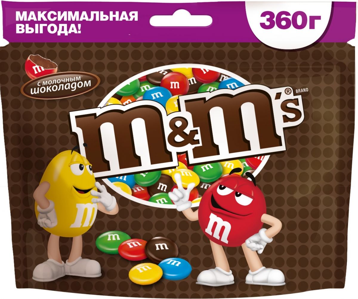 M&Ms драже с молочным шоколадом, 360 г79003023 M&Ms драже с молочным шоколадом, 360 г79003023Драже M&Ms с молочным шоколадом - это больше веселых моментов для тебя и твоих друзей! Разноцветные драже можно съесть самому или разделить с друзьями. В любом случае, вкус отличного молочного шоколада подарит удовольствие и радость.Уважаемые клиенты! Обращаем ваше внимание на то, что упаковка может иметь несколько видов дизайна. Поставка осуществляется в зависимости от наличия на складе.