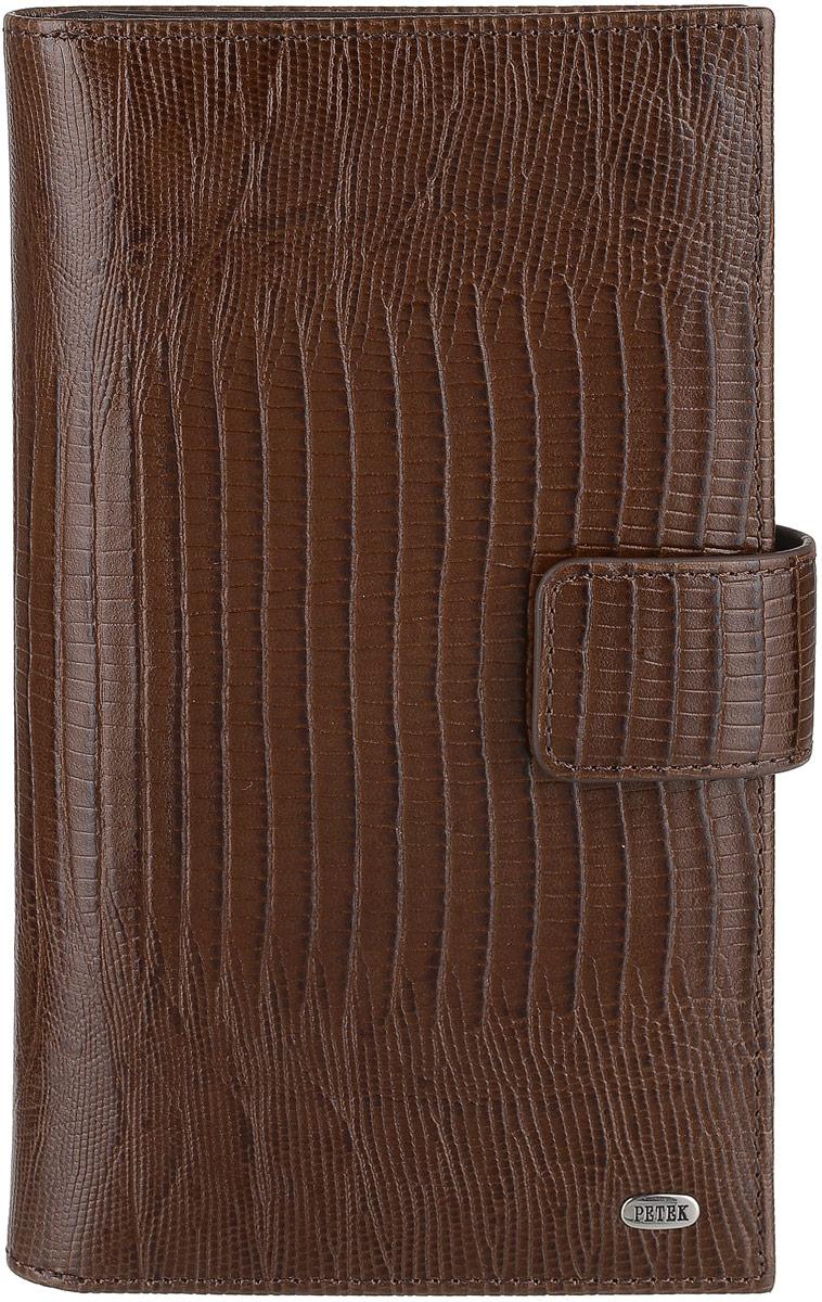 Бумажник мужской Petek 1855, цвет: коричневый. 2394.041.02