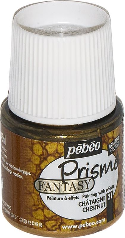 Pebeo Краска Fantasy Prisme с фактурным эффектом цвет 166031 каштановый 45 мл