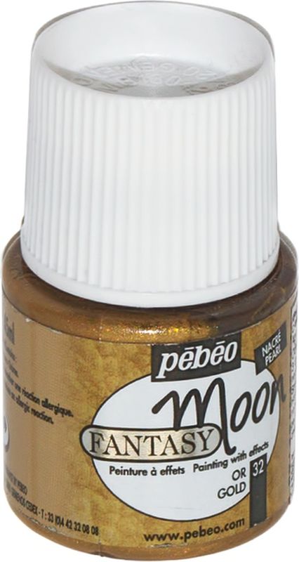 Pebeo Краска Fantasy Moon с фактурным эффектом цвет 167032 под золото 45 мл