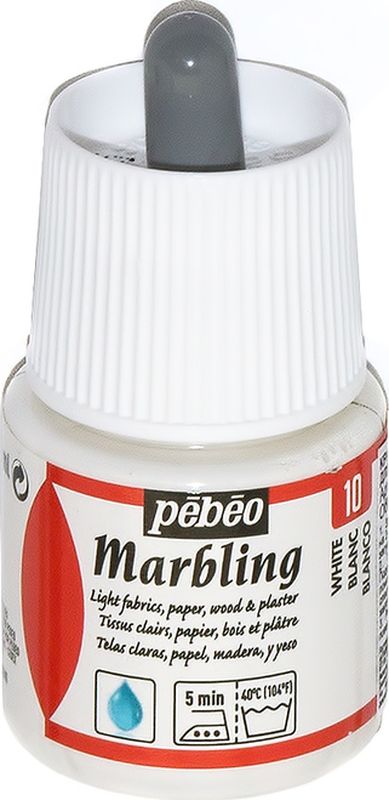 Pebeo Краска Marbling для техники Эбру цвет 130-010 белый 45 мл