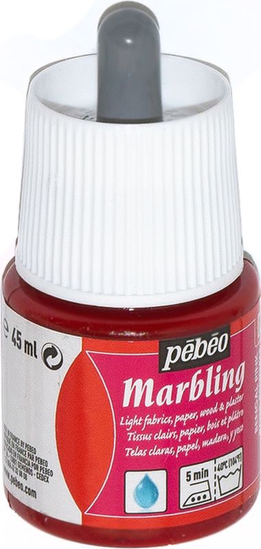 Pebeo Краска Marbling для техники Эбру цвет 130-003 бенгальский розовый 45 мл