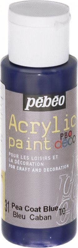 Pebeo Краска акриловая декоративная Acrylic Paint цвет 097031 голубой 59 мл097031 Pebeo Краска акриловая декоративная Acrylic Paint цвет 097031 голубой 59 мл097031Декоративные акриловые краски Acrylic Paint предназначены для росписи по дереву, гипсу, картону и другим поверхностямКраски смешиваются друг с другомВодостойкие после высыханияОбладают высокой покрывной способностьюИмеют матовый блескРазводятся водой