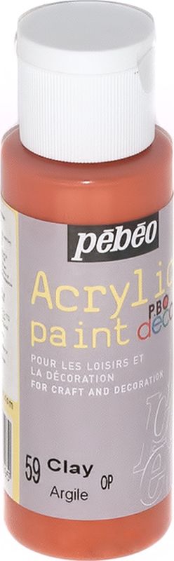Pebeo Краска акриловая декоративная Acrylic Paint цвет 59 глина 59 мл