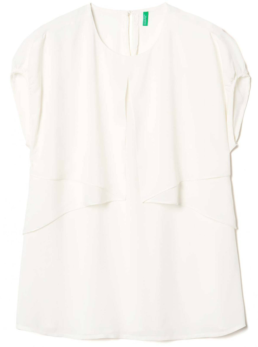 Блузка женская United Colors of Benetton, цвет: белый. 5SF05Q7W5_036. Размер L (46/48)5SF05Q7W5_036 Блузка женская United Colors of Benetton, цвет: белый. 5SF05Q7W5_036. Размер L (46/48)5SF05Q7W5_036Блузка женская United Colors of Benetton выполнена из вискозы. Модель с короткими рукавами и круглым вырезом горловины.
