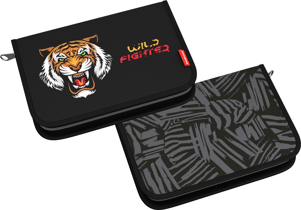 Erich Krause Пенал Wild Tiger42438 Erich Krause Пенал Wild Tiger42438Школьный пенал Erich Krause Wild Tiger с одним отделением. Без наполнителя. Выполнен из водонепроницаемого материала. Есть отделения для пишущих принадлежностей, ластика, точилки и линейки.
