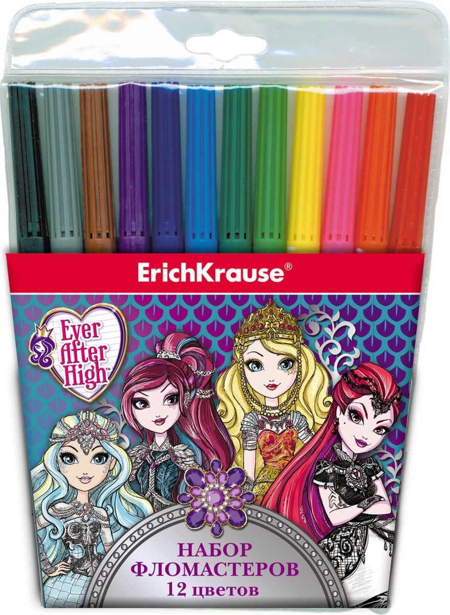 Mattel Набор фломастеров Ever After High Dragon Game 12 цветов43175 Mattel Набор фломастеров Ever After High Dragon Game 12 цветов43175Чернила на водной основе. Пишущий узел 2 мм выдерживает сильное нажатие и сохраняет форму в течение длительного срока. Упаковка - картонный короб с европодвесом.