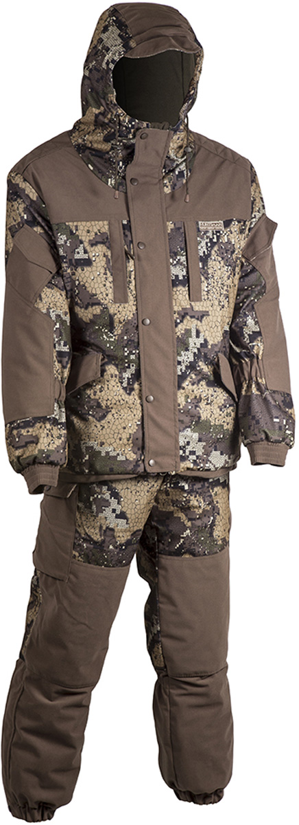 Костюм рыболовный мужской HUNTSMAN Ангара: куртка, полукомбинезон, цвет: хаки. an_100-019. Размер 60/62, рост 188