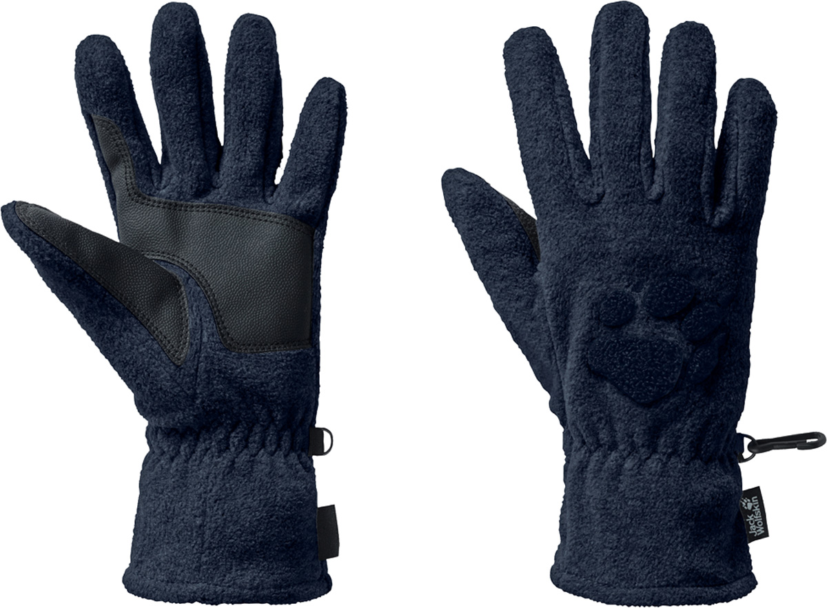 Перчатки Jack Wolfskin Paw Gloves, цвет: темно-синий. 19615. Размер L (23,5/25,5)